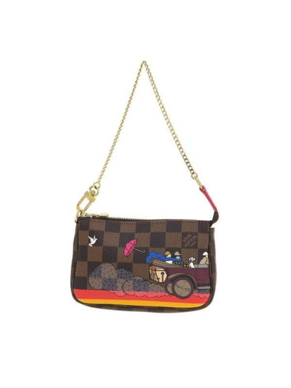 Louis Vuitton Damier Mini Pochette Soie Pouch